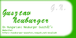 gusztav neuburger business card